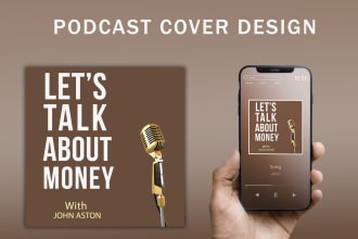 design professional podcast cover design, podcast cover art design
