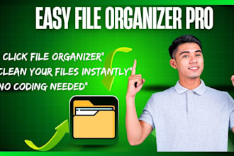 develop a one click file organizer desktop application