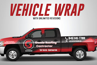 create vehicle wrap design of truck,van,pick up,trailer