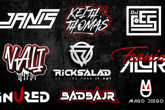 design custom logo for your dj, music, band, edm or any company
