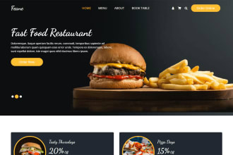 create your custom restaurant, bar, cafe website