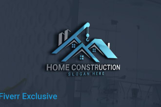 do real estate property and construction logo design