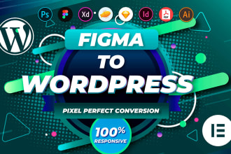 convert figma to wordpress xd to wordpress PSD to wordpress using elementor