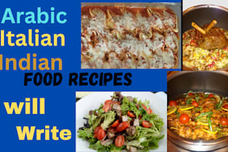 write many types of recipes for you
