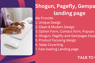 shogun, pagefly, gempages landing page