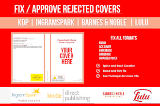 fix your KDP rejected book cover to meet amazon guidelines