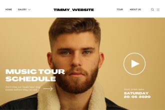 do music website for artist, dj, producer, podcast website with booking feature