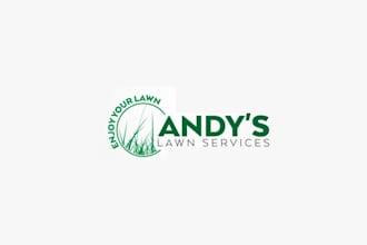 design a revolutionary new better logo for andys lawn services