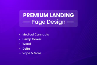 design modern cannabis and hemp cbd flower landing page