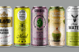 do logo,label,packaging for tin,beer,drink,can,energy drink,sports drink,water