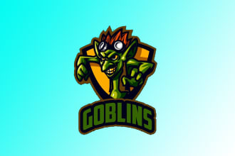 design outstanding goblin cartoon character logo with express delivery