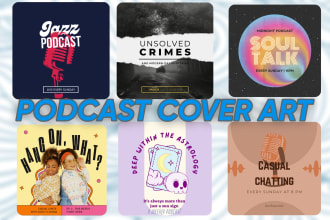 design podcast logo and podcast cover art