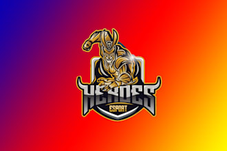 make an amazing heroes mascot sport gaming logo design in 12 hours