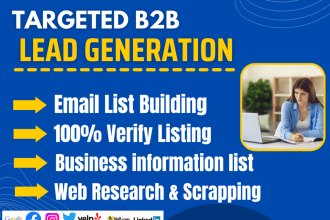 collect targeted b2b lead generation, linkedin lead and email finding