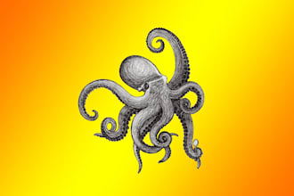 make a high quality common octopus mascot logo for you with new concept
