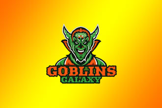 design high quality goblin sport mascot logo with satisfaction guaranteed