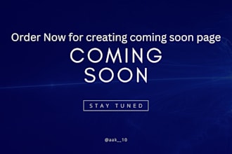 give you a amazing coming soon, under construction page