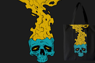 draw retro comic illustration for your merchandise