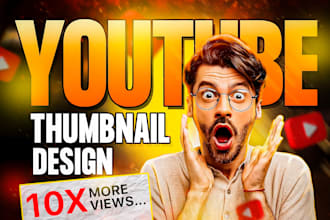 design amazing youtube thumbnail and video thumbnail