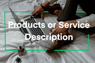 write a product or service description