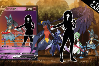 draw you as pokemon trainer plus your own tcg card