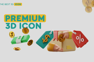 create custom 3d icon for interface platform