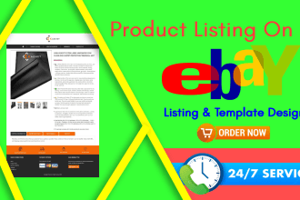 do ebay seo listing with ebay html template design