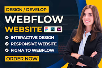 design or develop webflow website, webflow expert, figma to webflow