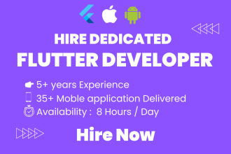 provide flutter mobile app development for android and ios