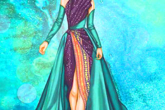 drawing fashion illustration or sketch