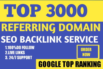 create referring domain SEO backlinks for google ranking