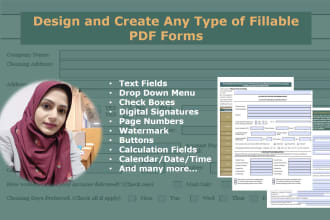 design fillable PDF forms and create fillable PDF forms