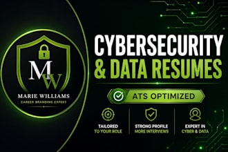 write an ats resume for cybersecurity and data professionals