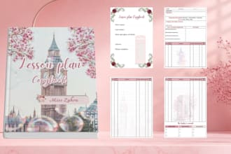 design personalized notebooks and planners for teachers and students