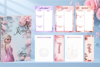 design personalized notebooks and planners for teachers and students