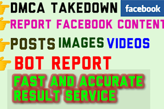 remove,report illegal and pirated content from facebook under dmca