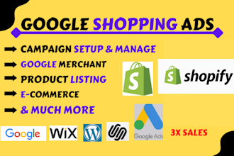 set up and manage google shopping ads campaign for grow your business