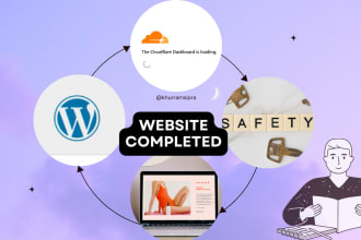 setup a wordpress site, cloudflare and install a security plugin