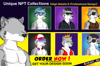 create custom cartoon character nft design for your nft art