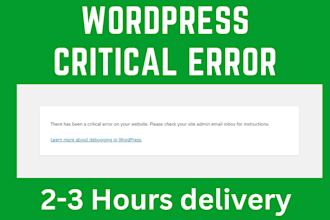fix wordpress critical error and fatal error
