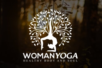design natural health, yoga, massage, fitness, wellness logo