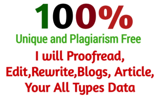 proofread edit, and rewrite, blogs, articles,plagiarism free