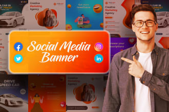 do stylish social media design, ad, banner, twitter header