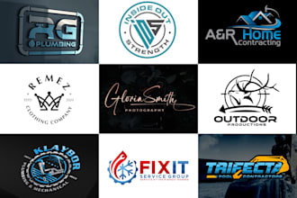 design plumbing signature clothing hunting home constructions spa fitness logo