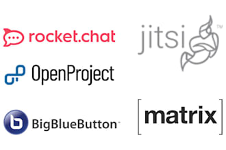 install rocketchat jitsi openproject or nextcloud on your server