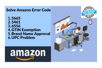 fix amazon listing error 5461,5665, gtin exemption, and brand name approval