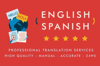 translate professionally from english to spanish and from spanish to english