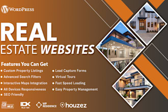 design wp residence theme, houzez theme and real estate wordpress website
