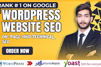 do wordpress on page seo optimization with yoast or rankmath and schema markup