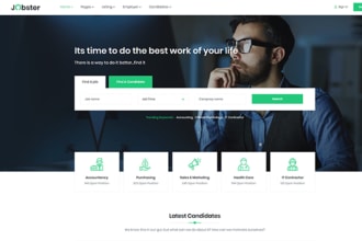 create responsive job board, recruitment website, job agency website